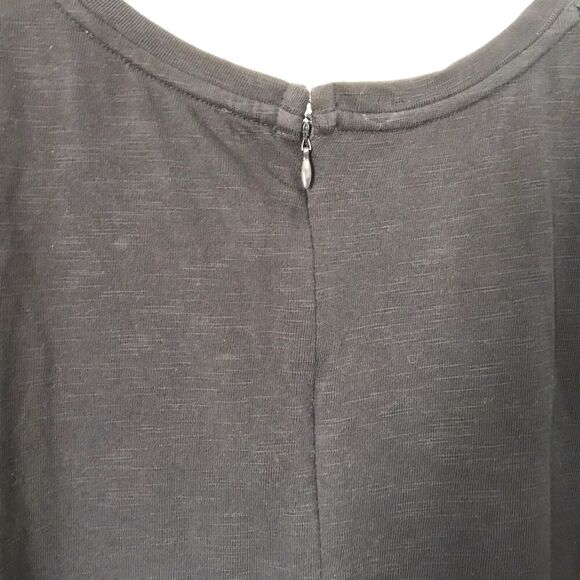 Loft Dress Womens Size S Navy Blue Embroidered Eyelet 3/4 Bell Sleeve Shift Boho - Picture 7 of 12